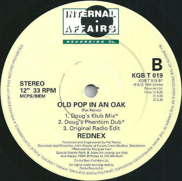 Rednex : Old Pop In An Oak (12", Single)