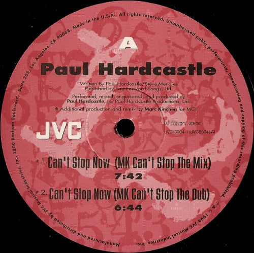 Paul Hardcastle : Can't Stop Now (12")