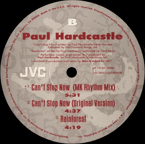 Paul Hardcastle : Can't Stop Now (12")