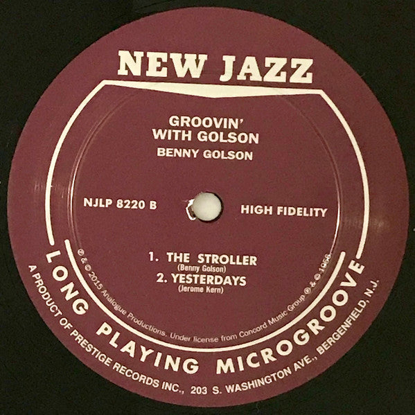Benny Golson : Groovin' With Golson (LP, Album, Ltd, Num, RE, RM, 200)