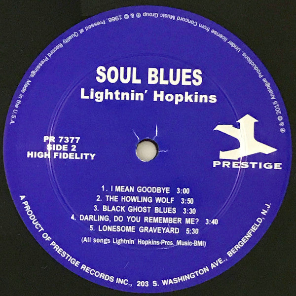 Lightnin' Hopkins : Soul Blues (LP, Album, Ltd, Num, RE, RM, 200)