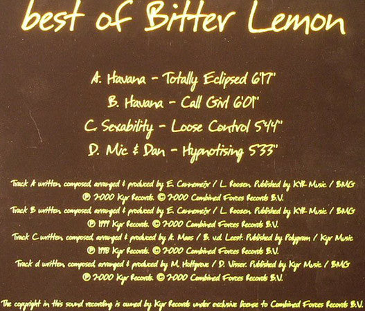 Various : Best Of Bitter Lemon (2x12")