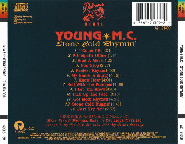 Young M.C.* : Stone Cold Rhymin' (CD, Album, Club, CRC)