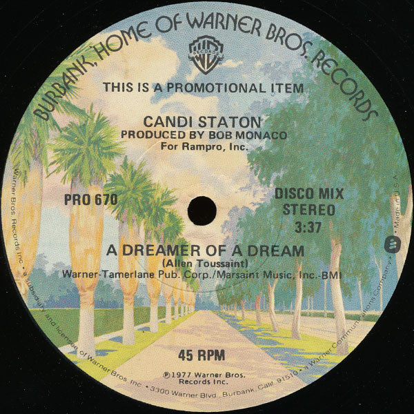 Candi Staton : A Dreamer Of A Dream (12", Promo)