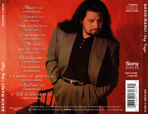 David Marez : Soy Tuyo (CD, Album)