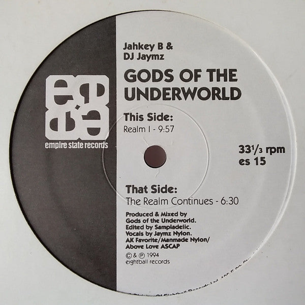 Jahkey B & DJ Jaymz : Gods Of The Underworld (12")