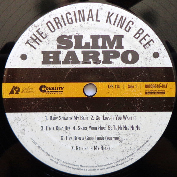 Slim Harpo : The Original King Bee (LP, Comp, Mono, Ltd, RE, RM, 200)