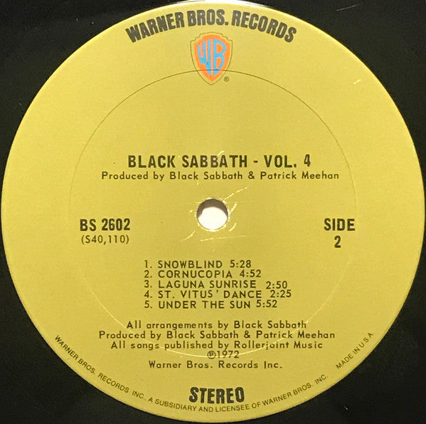 Black Sabbath : Black Sabbath Vol. 4 (LP, Album, San)