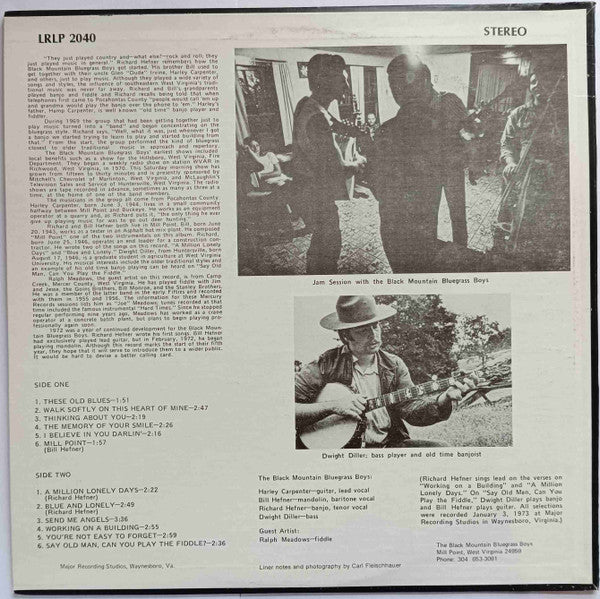 The Black Mountain Bluegrass Boys : MillionLonely Days (LP)