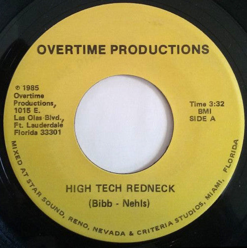 High Tech Redneck : High Tech Redneck / Headin' For A Takedown (7", Single)