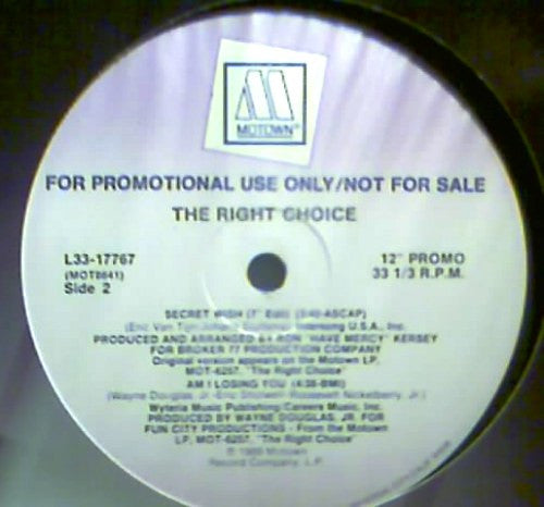 The Right Choice : Secret Wish (12", Promo)