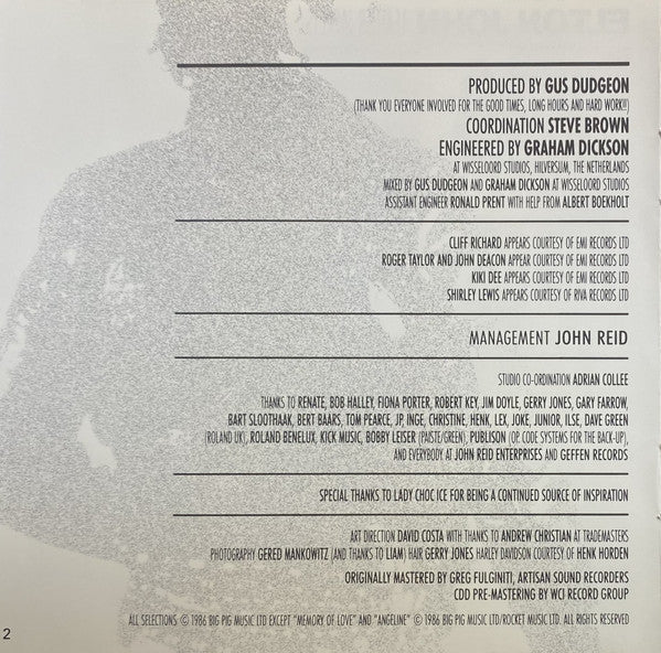 Elton John : Leather Jackets (CD, Album)