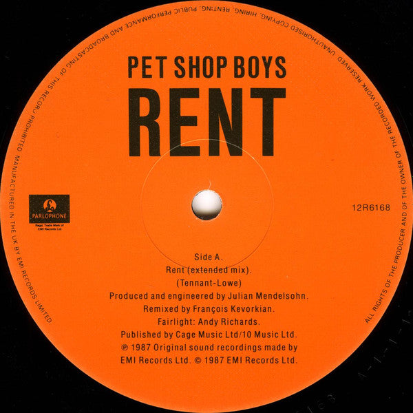 Buy Pet Shop Boys : Rent (12