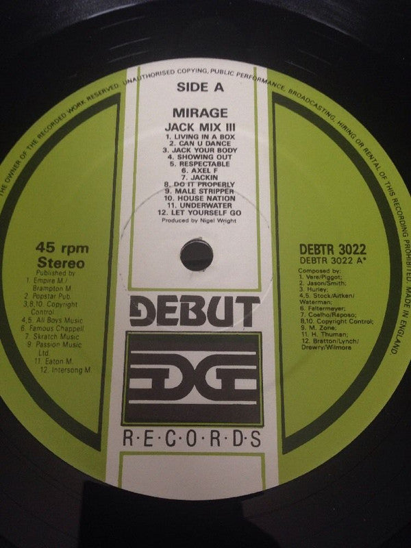 Mirage (12) : Jack Mix III (12", P/Mixed)
