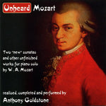 the album cover for Anthony Goldstone - Unheard Mozart