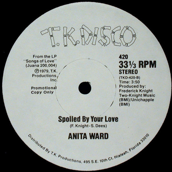 Anita Ward : Don't Drop My Love / Spoiled By Your Love (12", Promo)