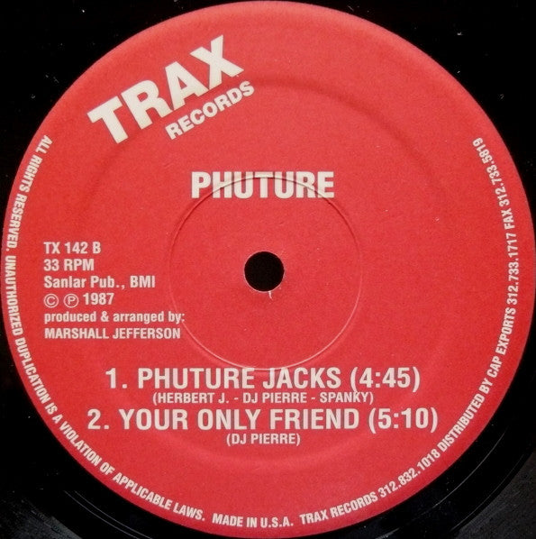 Phuture : Acid Tracks (12", RE)