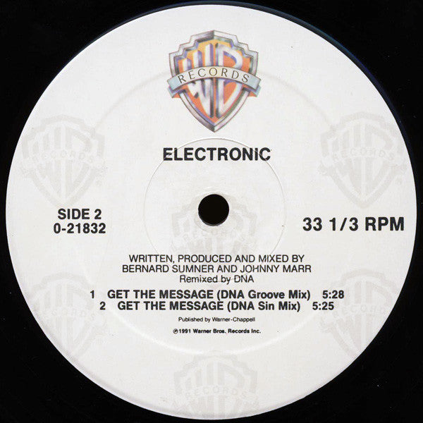 Electronic : Get The Message (12", Maxi)