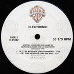 Electronic : Get The Message (12", Maxi)