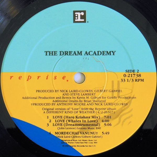 The Dream Academy : Love (12", Maxi)