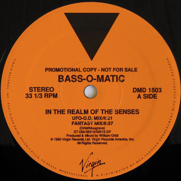 Bass-O-Matic* : In The Realm Of The Senses (12", Single, Promo)