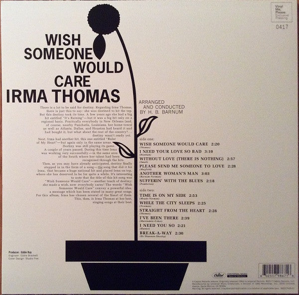 Irma Thomas : Wish Someone Would Care (LP, Album, Club, Ltd, Num, RE, Blu)
