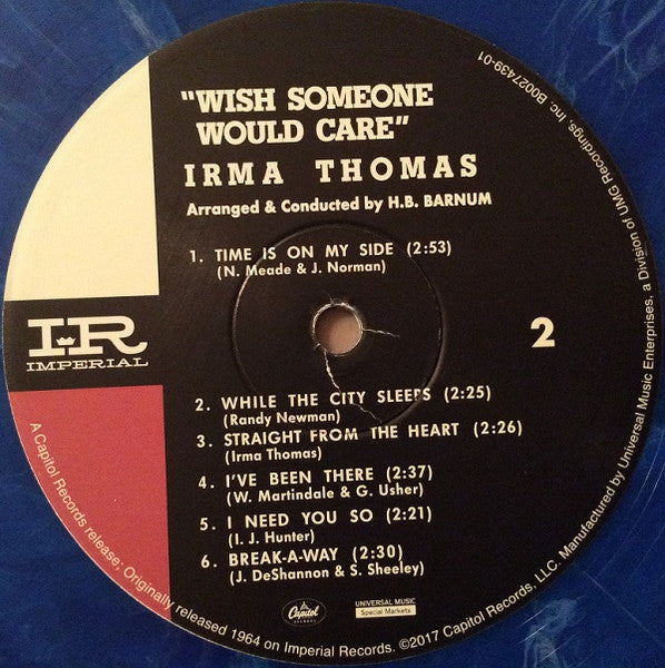 Irma Thomas : Wish Someone Would Care (LP, Album, Club, Ltd, Num, RE, Blu)