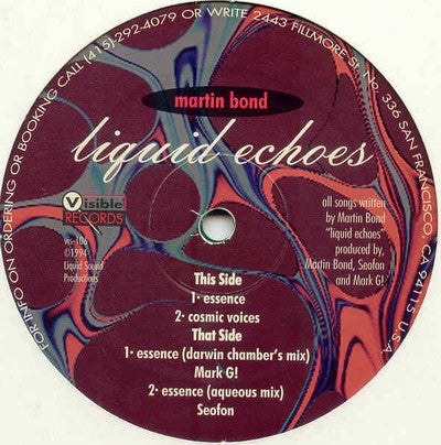 Martin Bond : Liquid Echoes (12", Gre)
