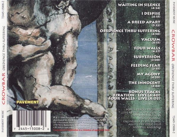 Crowbar (2) : Obedience Thru Suffering (CD, Album, RE)