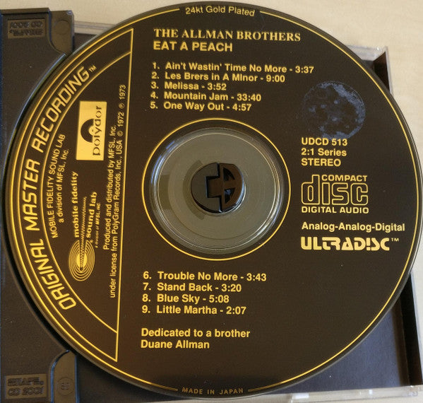 The Allman Brothers Band : Eat A Peach (CD, Album, RE, Lif)
