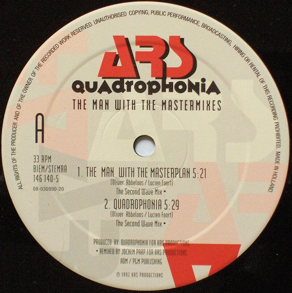 Quadrophonia : The Man With The Mastermixes (12")