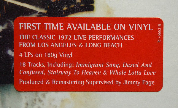 Led Zeppelin : How The West Was Won (4xLP, Album, RE, RM, 180 + Box)