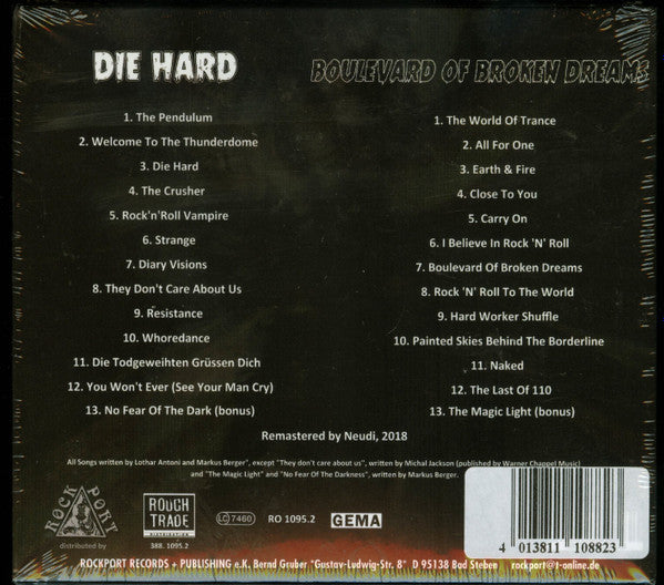 Trance (6) : Die Hard / Boulevard Of Broken Dreams (CD, Album, RE, RM + CD, Album, RE, RM + Comp)