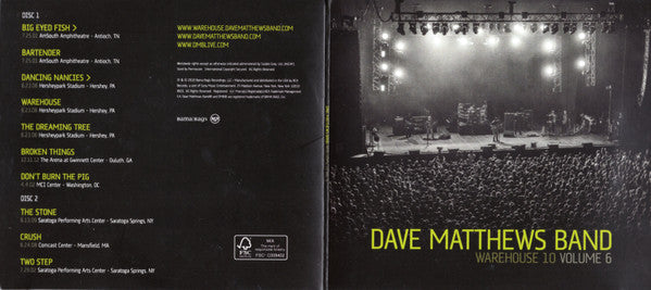 Dave Matthews Band : Warehouse 10 Volume 6 (2xCD)