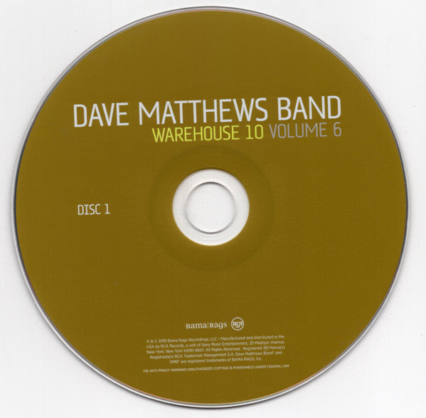 Dave Matthews Band : Warehouse 10 Volume 6 (2xCD)