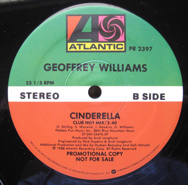 Geoffrey Williams : Cinderella (12", Promo)