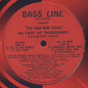 Cast Of Thousands Featuring Mimi Johnson : The Sun Will Shine (12")