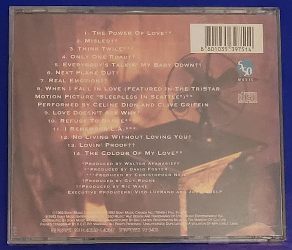 Céline Dion : The Colour Of My Love(CD, Album)