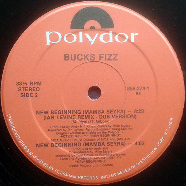 Bucks Fizz : New Beginning (Mamba Seyra) (12")