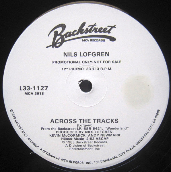 Nils Lofgren : Across The Tracks (12", Promo)