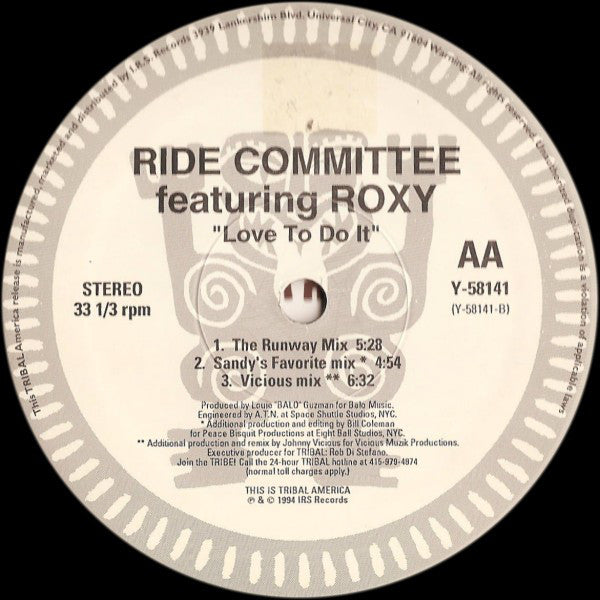 The Ride Committee Featuring Roxy : Love To Do It (12")
