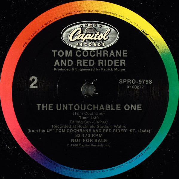 Tom Cochrane And Red Rider : The Untouchable One (12", Single, Promo)