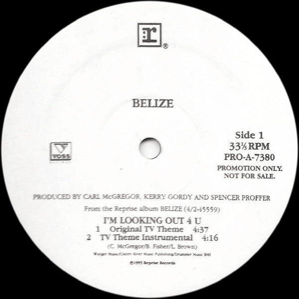 Belize : I'm Looking Out 4 U (12", Promo)