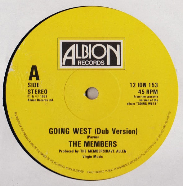 The Members : Going West (Dub Version) (12")