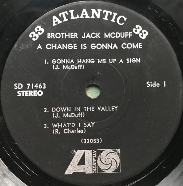 Brother Jack McDuff : A Change Is Gonna Come (7", Jukebox)