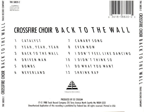Crossfire Choir : Back To The Wall (CD)