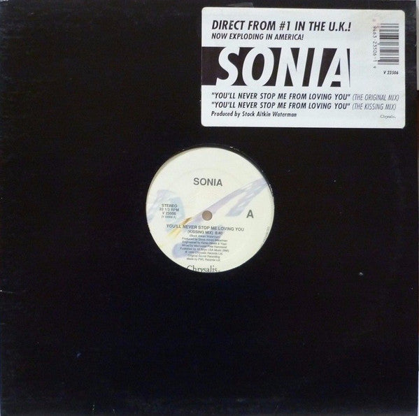 Sonia : You'll Never Stop Me Loving You (12")