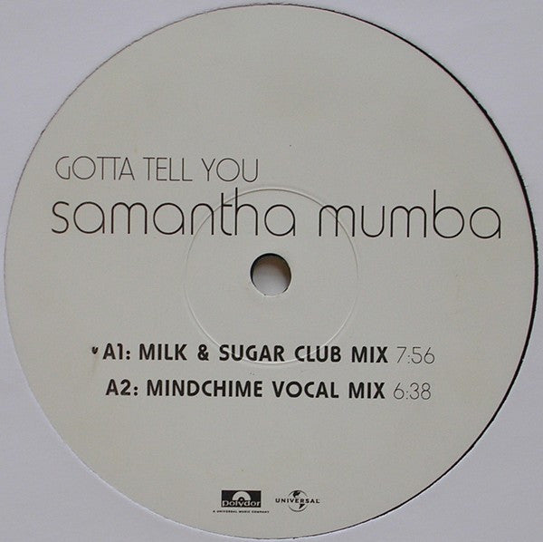 Samantha Mumba : Gotta Tell You (12", Promo)