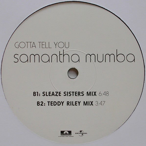 Samantha Mumba : Gotta Tell You (12", Promo)