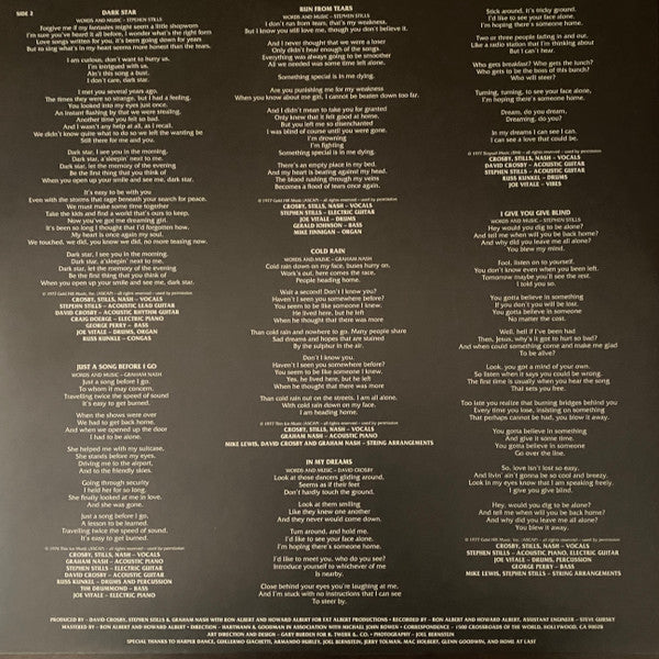 Crosby, Stills & Nash : CSN (LP, Album, RE, RM, 180)